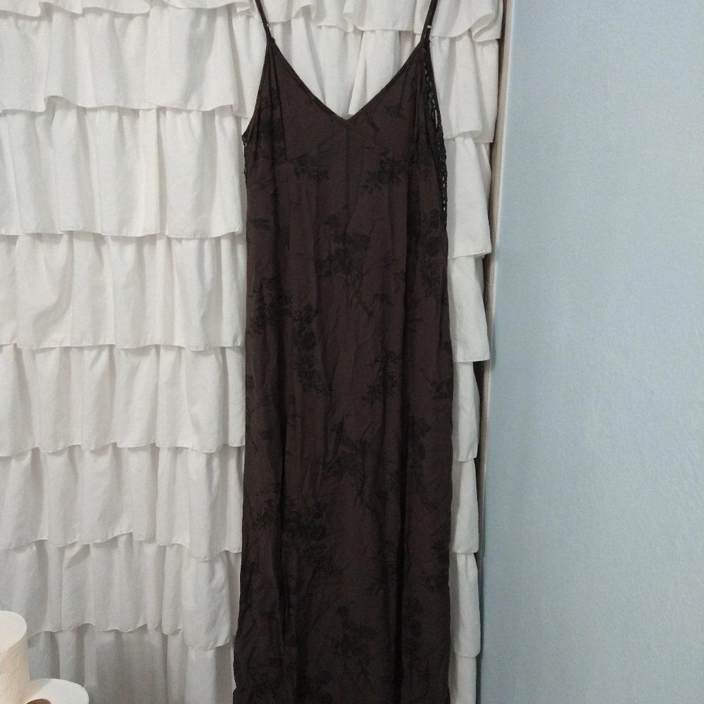 Element Gray/Black Maxi Dress with Side Slits